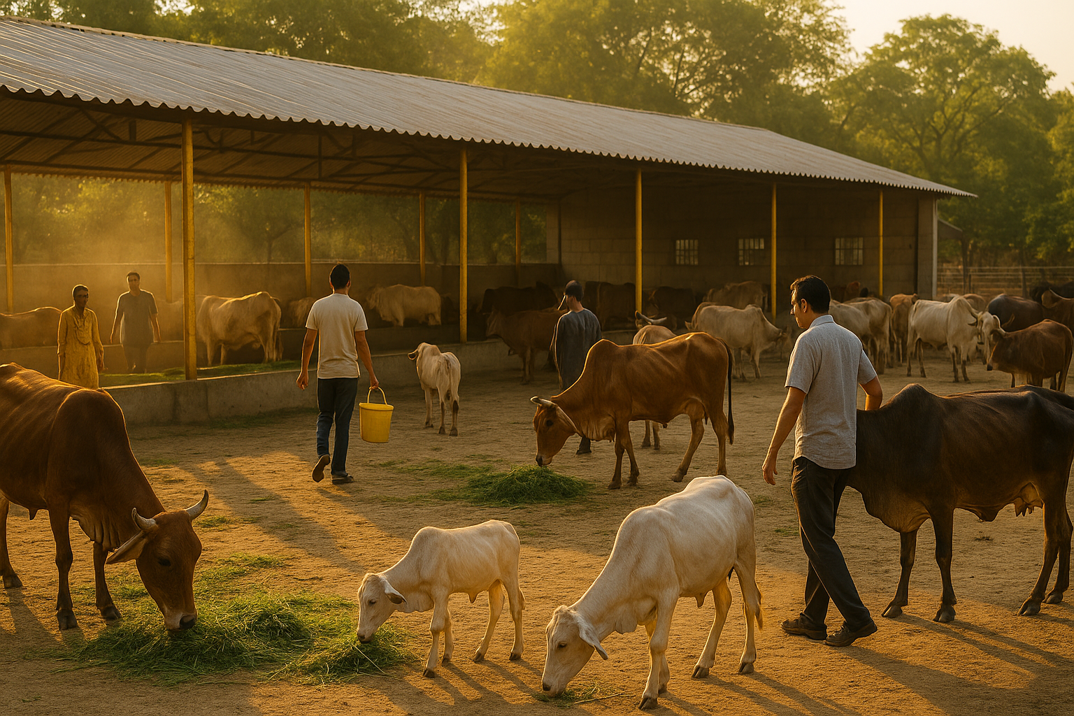 Daily Gau Seva at Gaushala – Gurukul Foundation